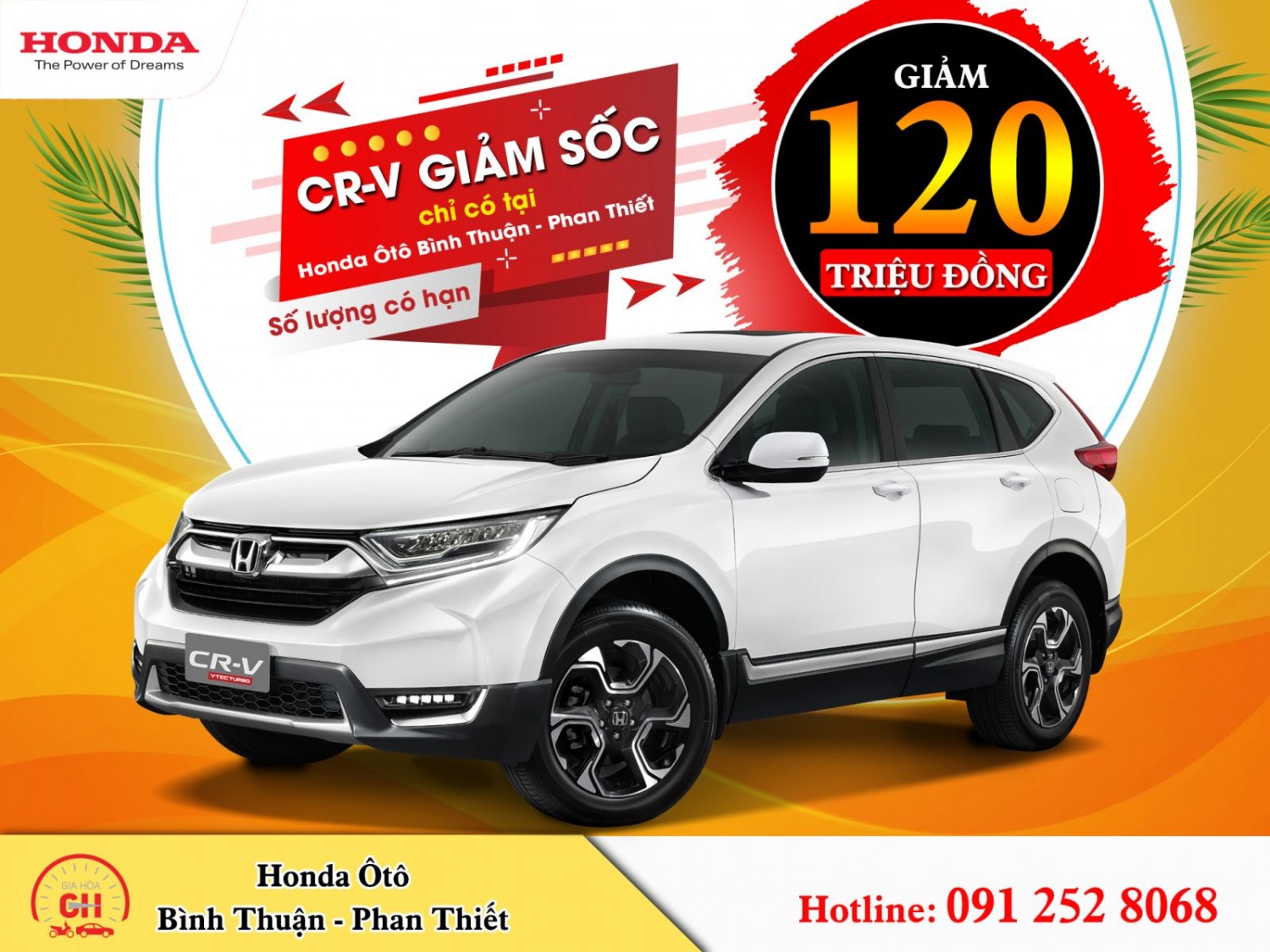 Honda CR-V Giảm Sốc 120 Triệu Chỉ Tại Honda Ôtô Bình Thuận - Phan Thiết